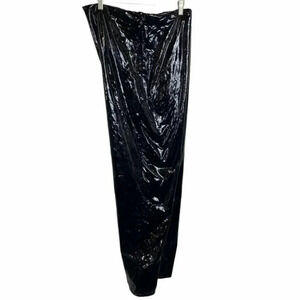 Club L London 22 plus-size black patent leather‎ pull on pant
